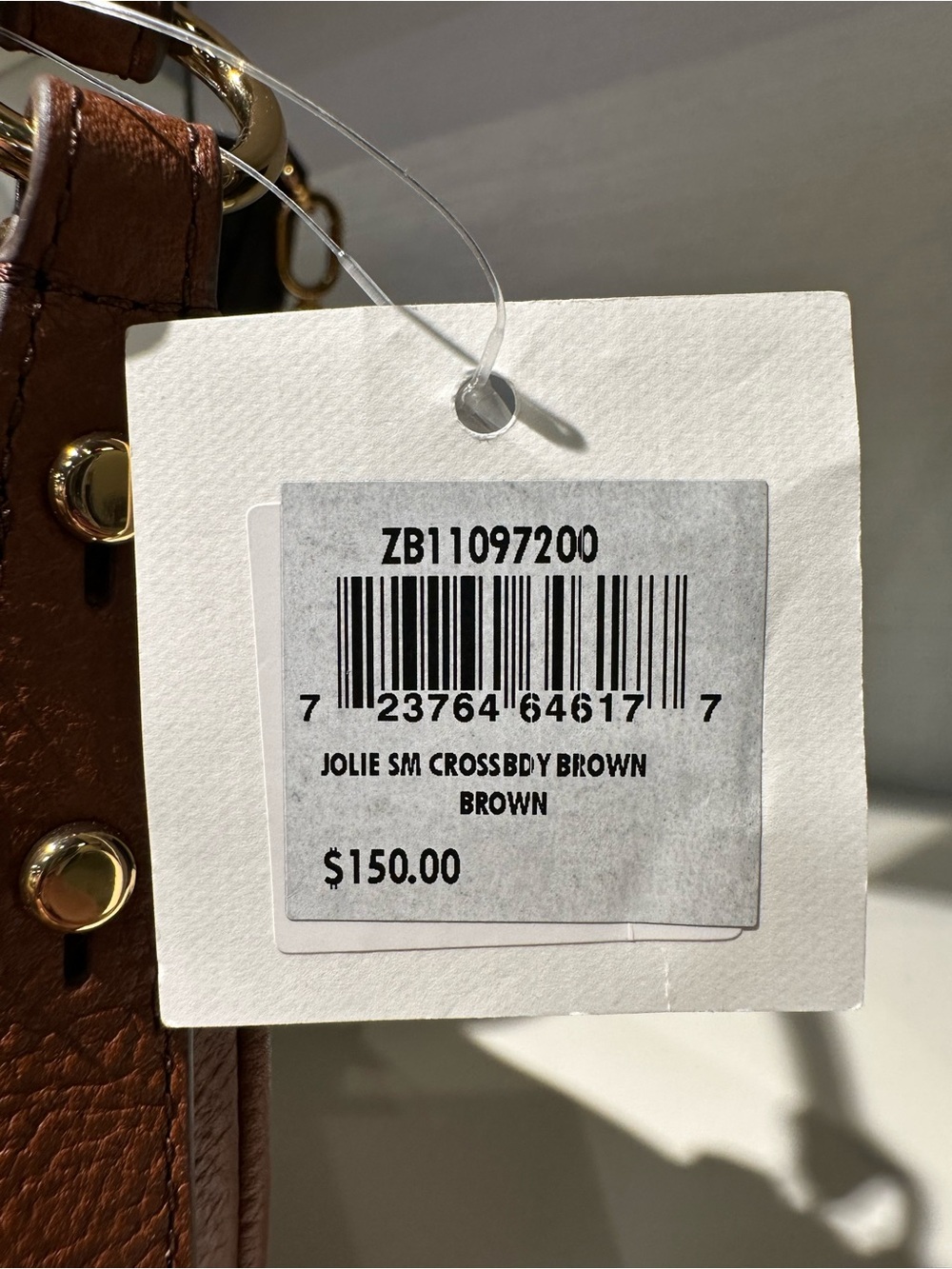 Fossil Small Brown Pebble Leather Crossbody Bag - Picture 7 of 7